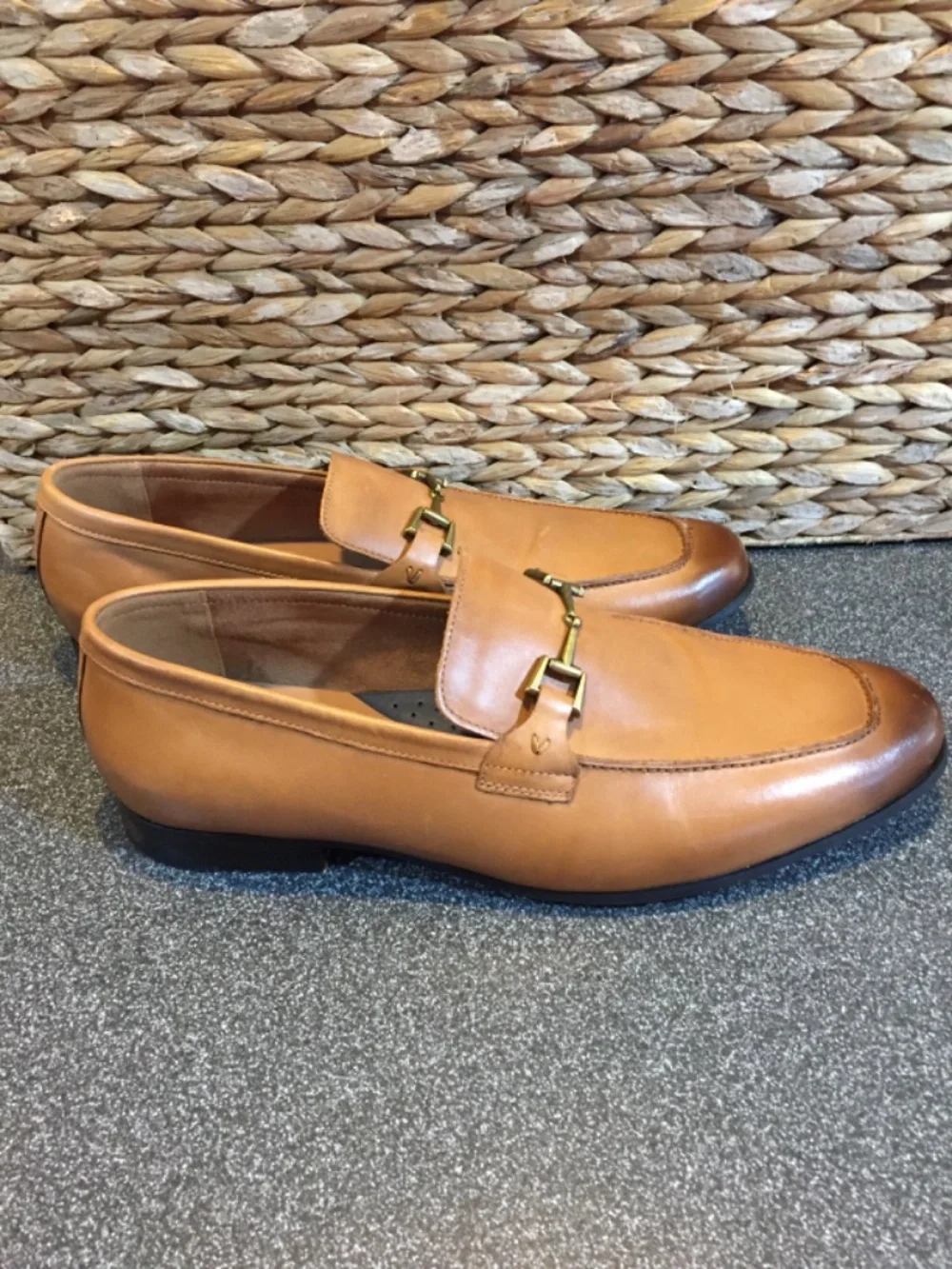 Vince Camuto Men's Tan Leather Bit Loafers
